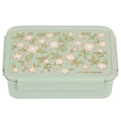 A Little Lovely Company Blossoms | Lunch & Snack Boxes-Bento lunch box: Blossoms - sage