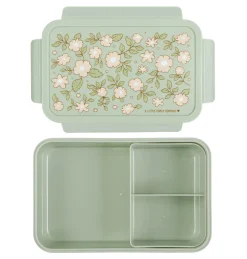A Little Lovely Company Blossoms | Lunch & Snack Boxes-Bento lunch box: Blossoms - sage