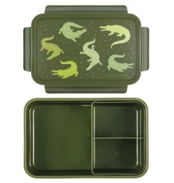 A Little Lovely Company Crocodiles | Lunch & Snack Boxes-Bento lunch box: Crocodiles