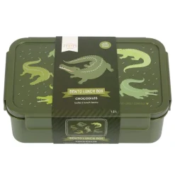 A Little Lovely Company Crocodiles | Lunch & Snack Boxes-Bento lunch box: Crocodiles