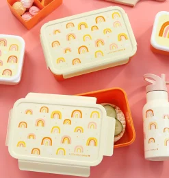 A Little Lovely Company Rainbows | Lunch & Snack Boxes-Bento lunch box: Rainbows