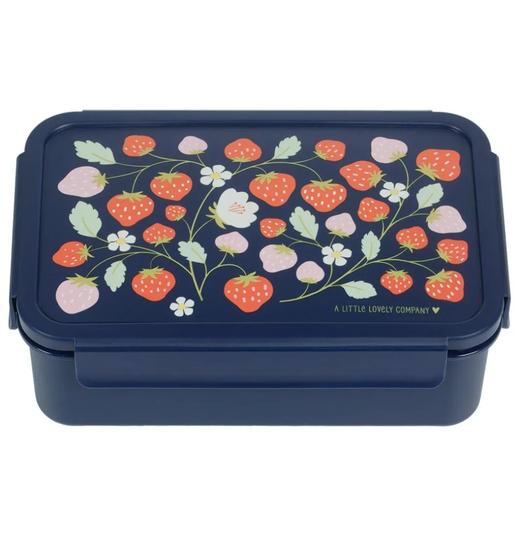 A Little Lovely Company Strawberries | Lunch & Snack Boxes-Bento lunch box: Strawberries