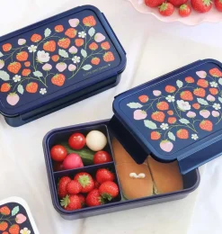 A Little Lovely Company Strawberries | Lunch & Snack Boxes-Bento lunch box: Strawberries