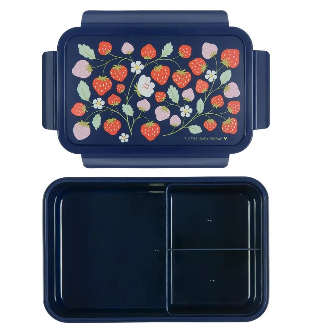 A Little Lovely Company Strawberries | Lunch & Snack Boxes-Bento lunch box: Strawberries