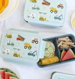 A Little Lovely Company Vehicles | Lunch & Snack Boxes-Bento lunch box: Vehicles