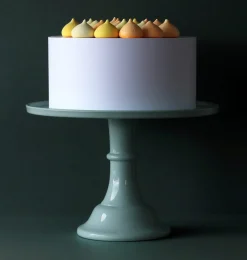 A Little Lovely Company Cake Stands-Cake stand: Large - sage green