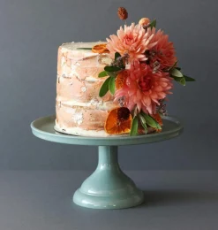 A Little Lovely Company Cake Stands-Cake stand: Small  - sage green