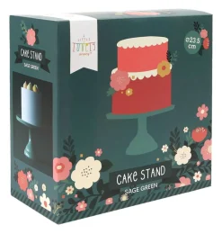 A Little Lovely Company Cake Stands-Cake stand: Small  - sage green