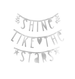 A Little Lovely Company Wall Decoration-Letter banner: Silver