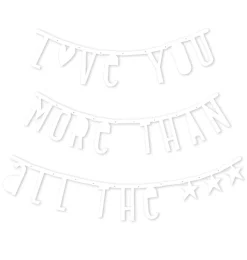A Little Lovely Company Wall Decoration-Letter banner: White