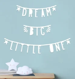 A Little Lovely Company Wall Decoration-Letter banner: White