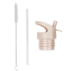 A Little Lovely Company Blossoms | Drink Bottles-Lid, straw & brush set: Blossom - pink