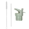 A Little Lovely Company Blossoms | Drink Bottles-Lid, straw & brush set: Blossom - sage