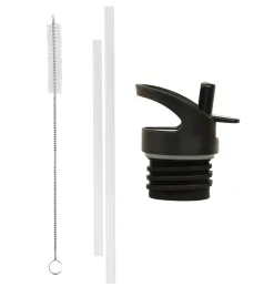A Little Lovely Company Galaxy | Drink Bottles-Lid, straw & brush set: Galaxy