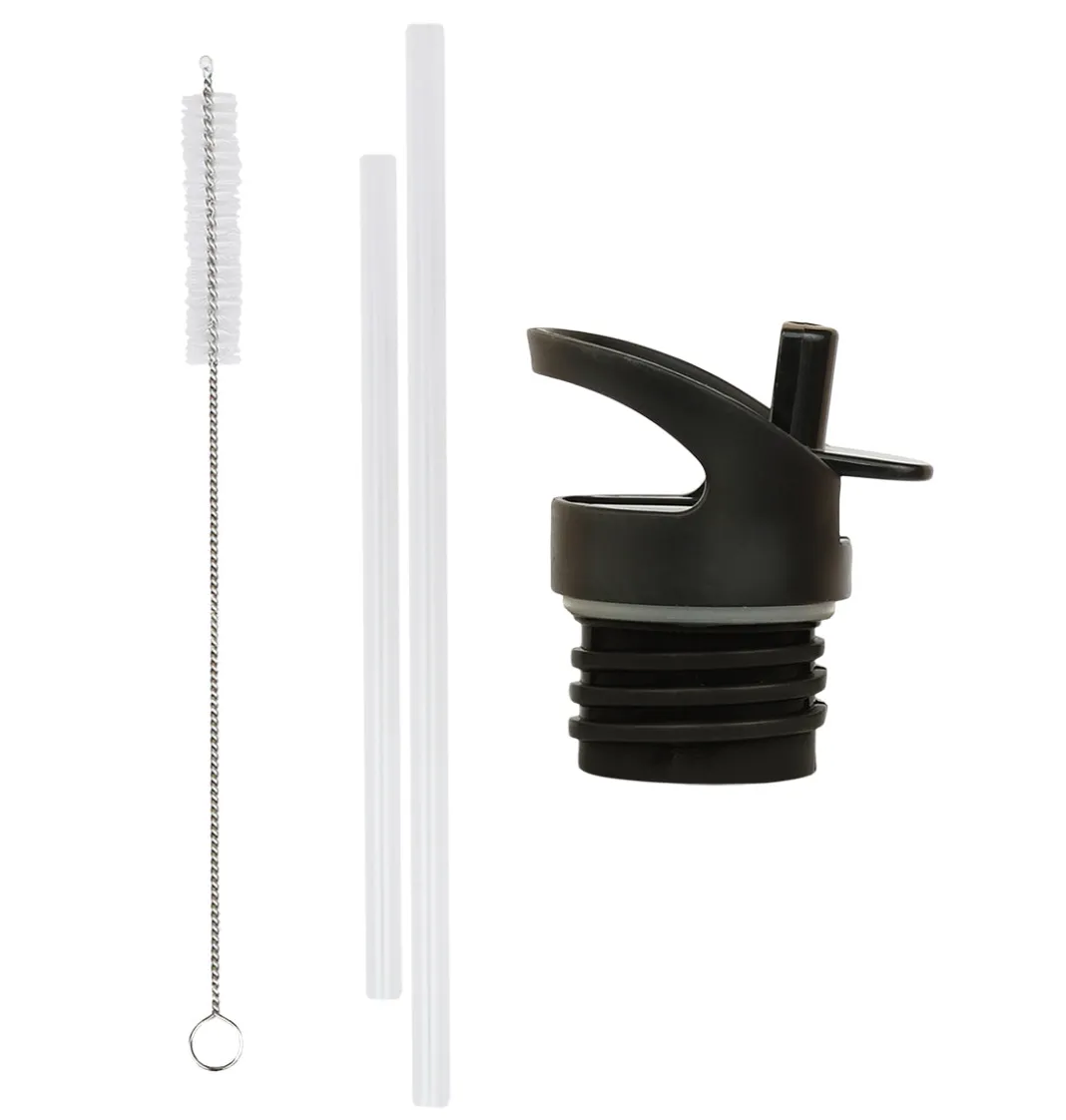 A Little Lovely Company Galaxy | Drink Bottles-Lid, straw & brush set: Galaxy