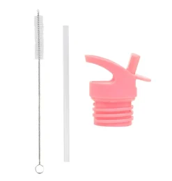 A Little Lovely Company Ice-cream | Drink Bottles-Lid, straw & brush set: Ice-cream