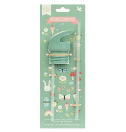A Little Lovely Company Joy | Drink Bottles-Lid, straw & brush set: Joy