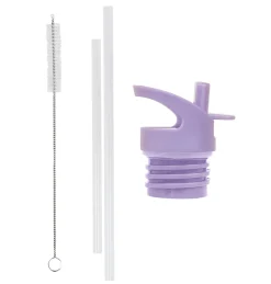 A Little Lovely Company Unicorn | Unicorn Dreams-Lid, straw & brush set: Unicorn Dreams