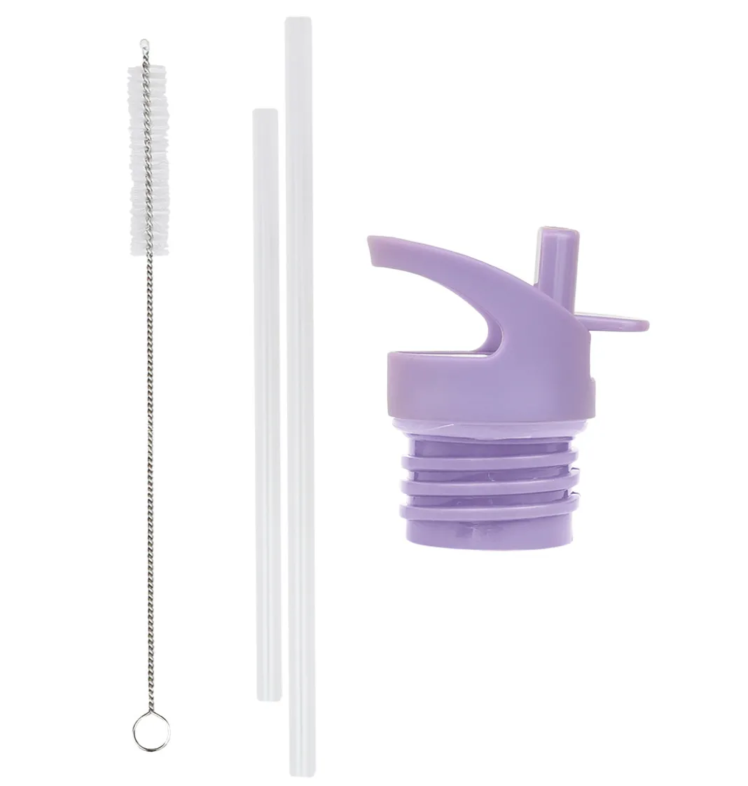 A Little Lovely Company Unicorn | Unicorn Dreams-Lid, straw & brush set: Unicorn Dreams