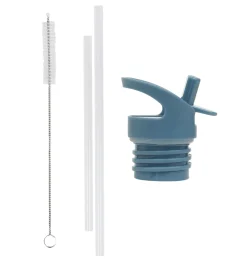 A Little Lovely Company Vehicles | Drink Bottles-Lid, straw & brush set: Vehicles