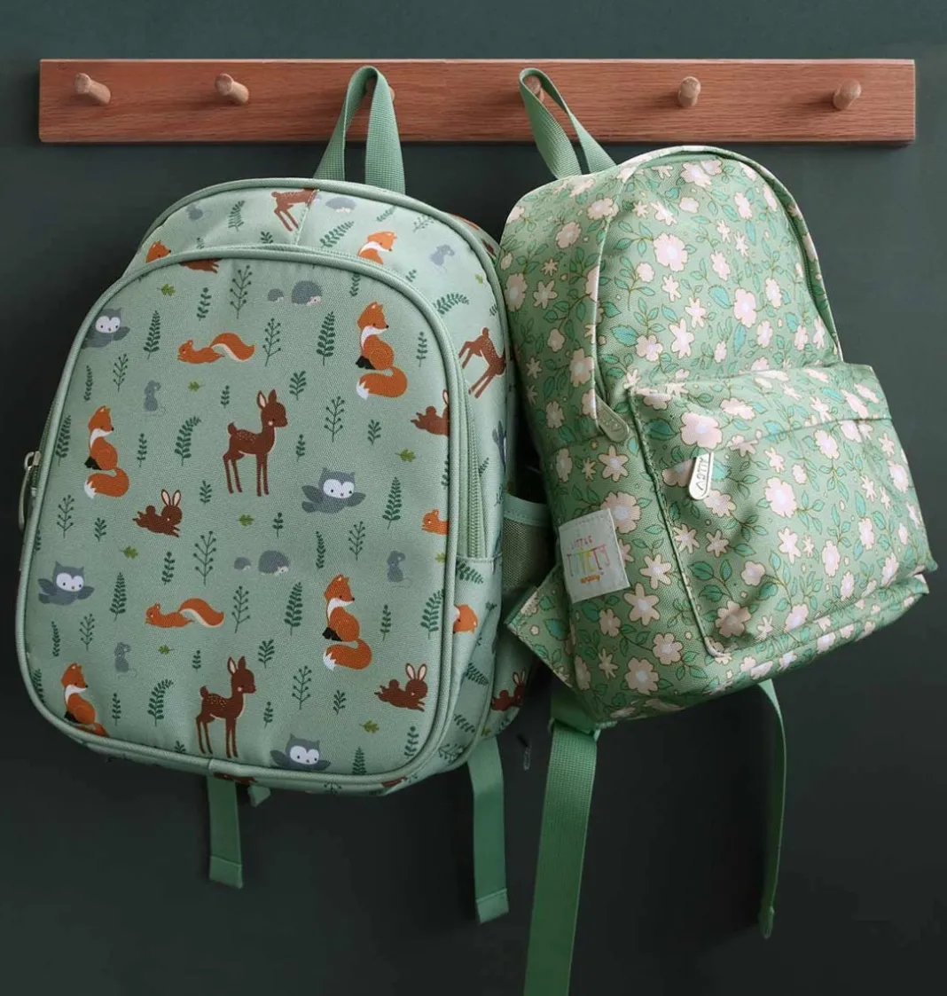 A Little Lovely Company Blossoms | Little Backpacks-Little backpack: Blossoms - sage