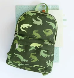 A Little Lovely Company Crocodiles | Little Backpacks-Little backpack: Crocodiles