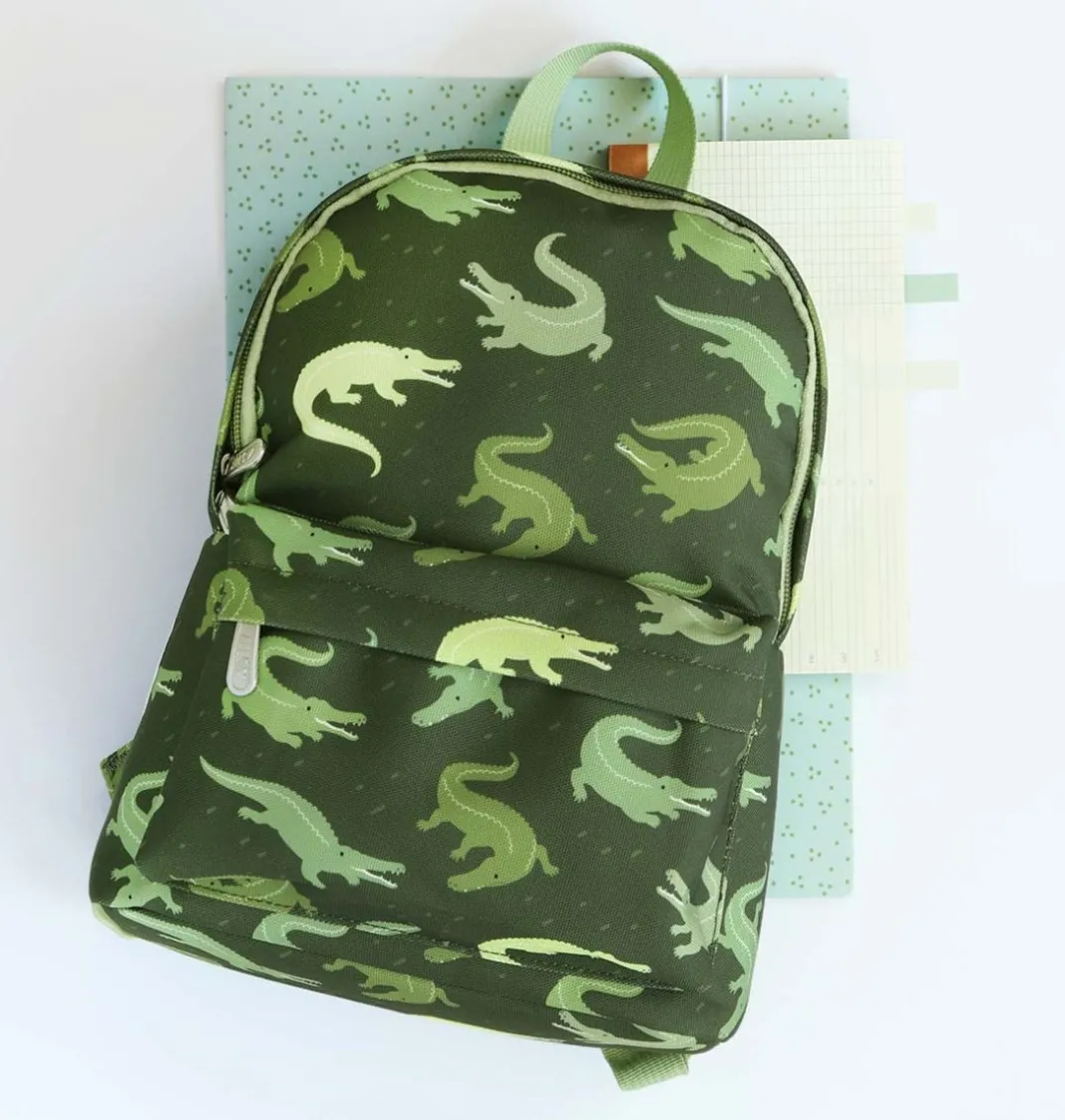 A Little Lovely Company Crocodiles | Little Backpacks-Little backpack: Crocodiles