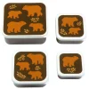 A Little Lovely Company Beren | Lunch & Snack Boxes-Lunch & snack box set: Bears