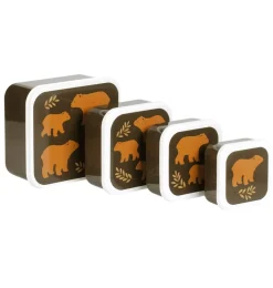A Little Lovely Company Beren | Lunch & Snack Boxes-Lunch & snack box set: Bears