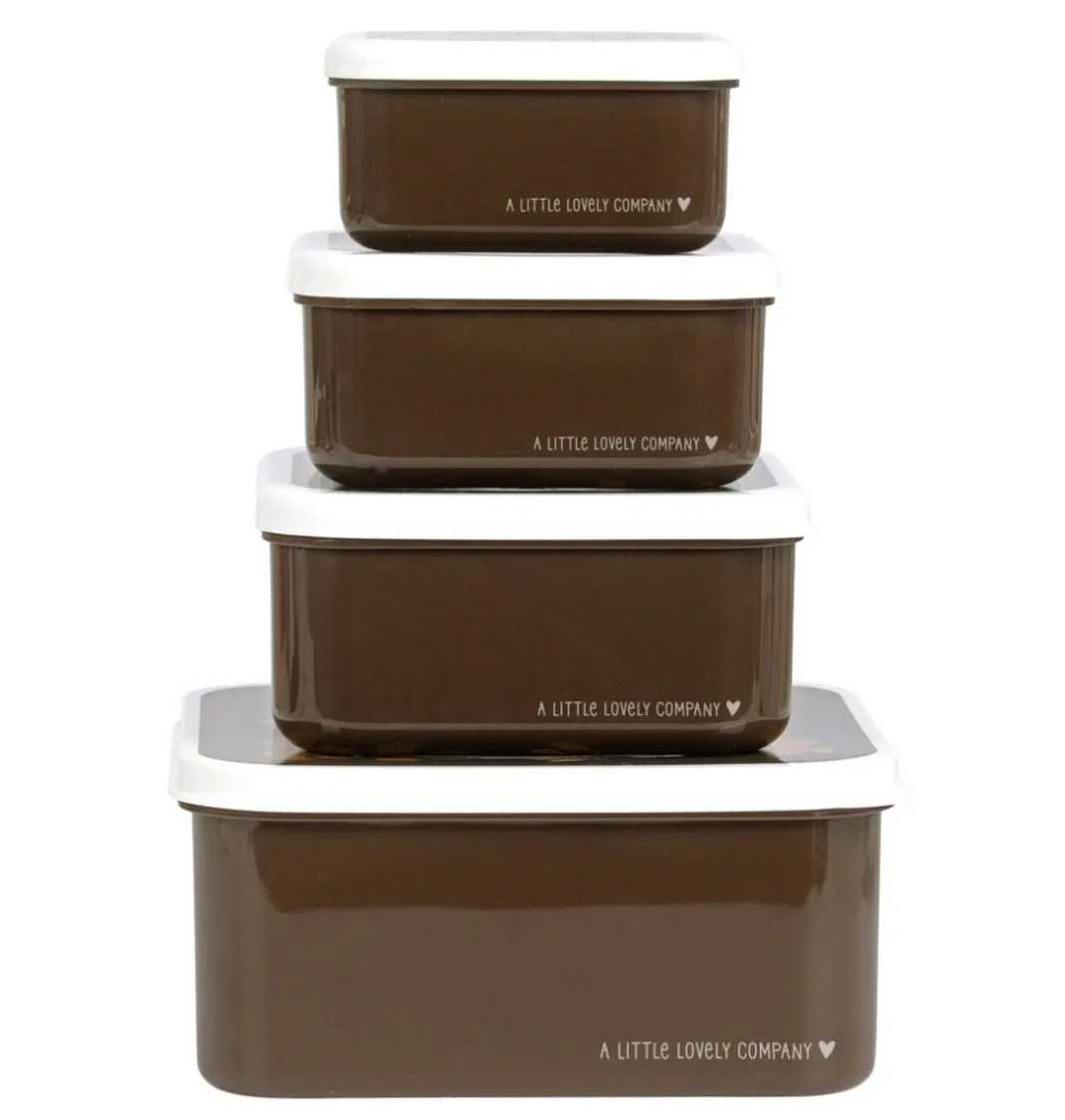 A Little Lovely Company Beren | Lunch & Snack Boxes-Lunch & snack box set: Bears
