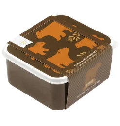 A Little Lovely Company Beren | Lunch & Snack Boxes-Lunch & snack box set: Bears