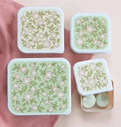 A Little Lovely Company Blossoms | Lunch & Snack Boxes-Lunch & snack box set: Blossoms
