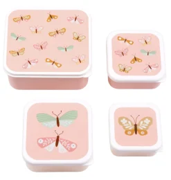 A Little Lovely Company Butterflies | Lunch & Snack Boxes-Lunch & snack box set: Butterflies