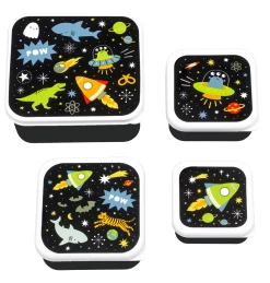A Little Lovely Company Galaxy | Lunch & Snack Boxes-Lunch & snack box set: Galaxy