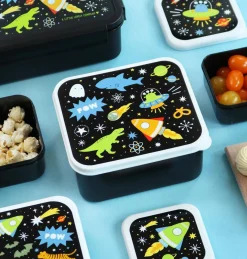 A Little Lovely Company Galaxy | Lunch & Snack Boxes-Lunch & snack box set: Galaxy