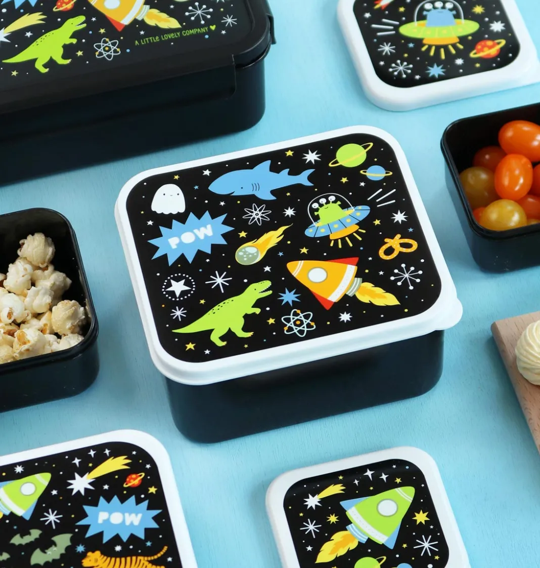 A Little Lovely Company Galaxy | Lunch & Snack Boxes-Lunch & snack box set: Galaxy