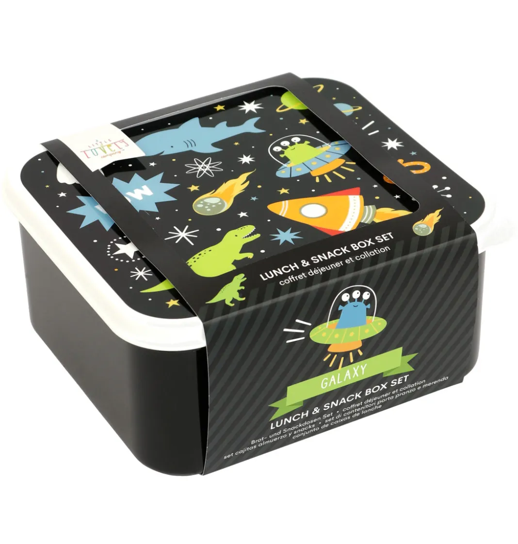 A Little Lovely Company Galaxy | Lunch & Snack Boxes-Lunch & snack box set: Galaxy