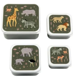 A Little Lovely Company Savanna | Lunch & Snack Boxes-Lunch & snack box set: Savanna