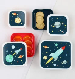 A Little Lovely Company Space | Lunch & Snack Boxes-Lunch & snack box set: Space