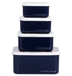 A Little Lovely Company Strawberries | Lunch & Snack Boxes-Lunch & snack box set: Strawberries