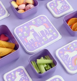 A Little Lovely Company Unicorn | Unicorn Dreams-Lunch & snack box set: Unicorn Dreams
