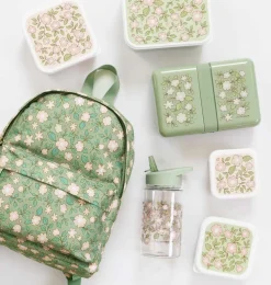 A Little Lovely Company Blossoms | Lunch & Snack Boxes-Lunch box: Blossoms -sage