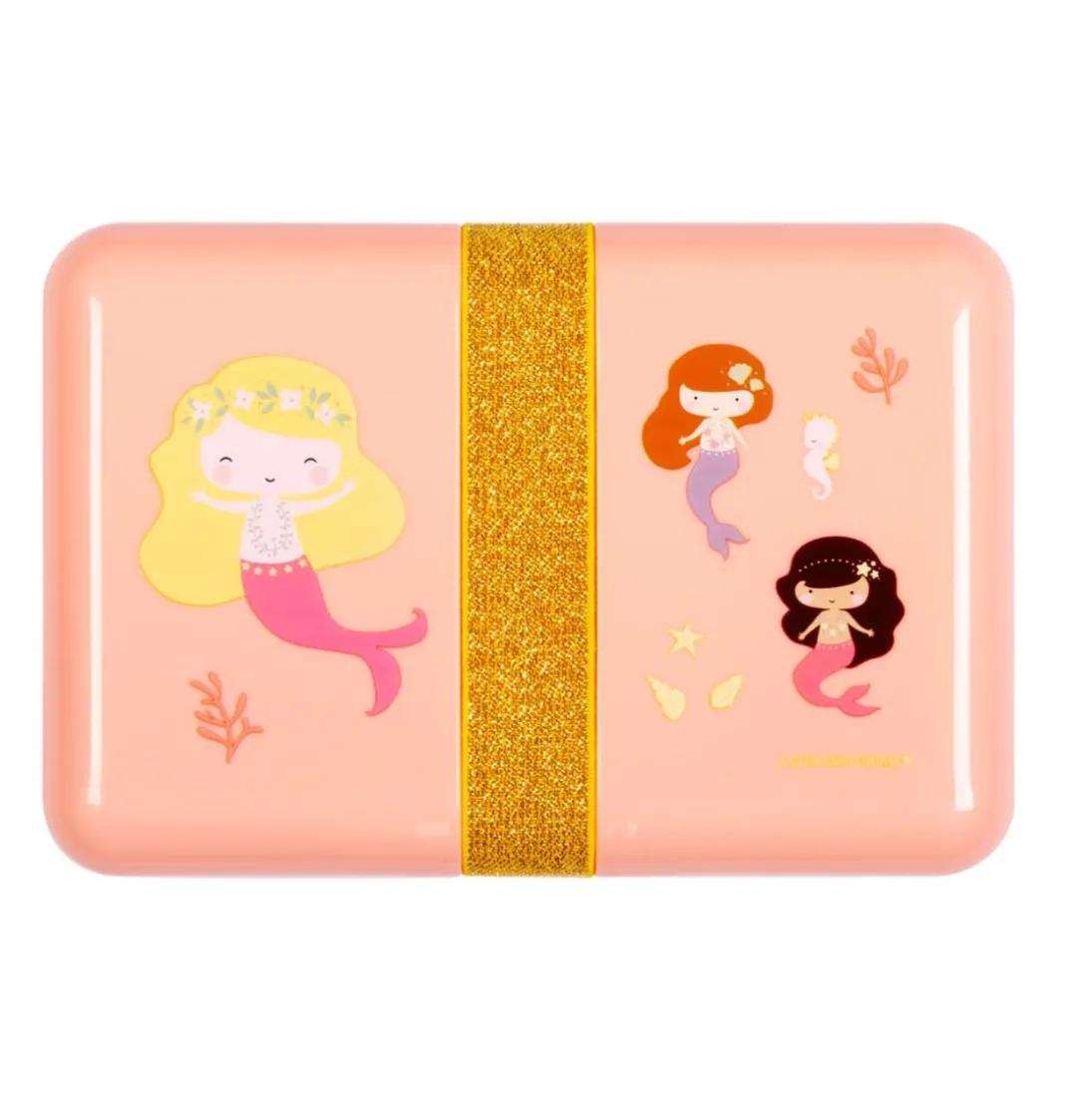A Little Lovely Company Lunch & Snack Boxes-Lunch box: Mermaids