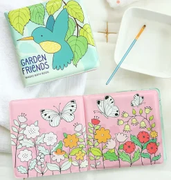 A Little Lovely Company Bath Toys-Magic bath book: Garden friends