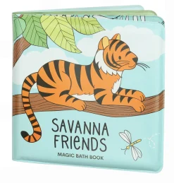 A Little Lovely Company Bath Toys-Magic bath book: Savanne friends