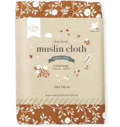 A Little Lovely Company Muslin Cloths Xl | Muslin Cloths-Muslin cloth XL: Blossom - ocher yellow