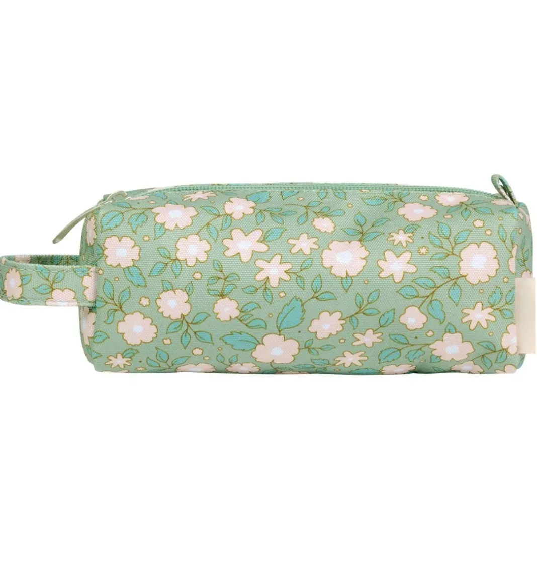 A Little Lovely Company Blossoms | Pencil Cases-Pencil case: Blossoms - sage