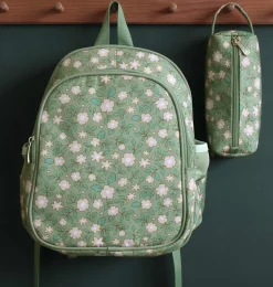 A Little Lovely Company Blossoms | Pencil Cases-Pencil case: Blossoms - sage