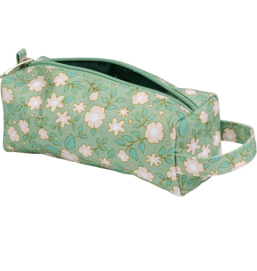 A Little Lovely Company Blossoms | Pencil Cases-Pencil case: Blossoms - sage