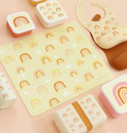 A Little Lovely Company Rainbows | Placemats-Placemat: Rainbows
